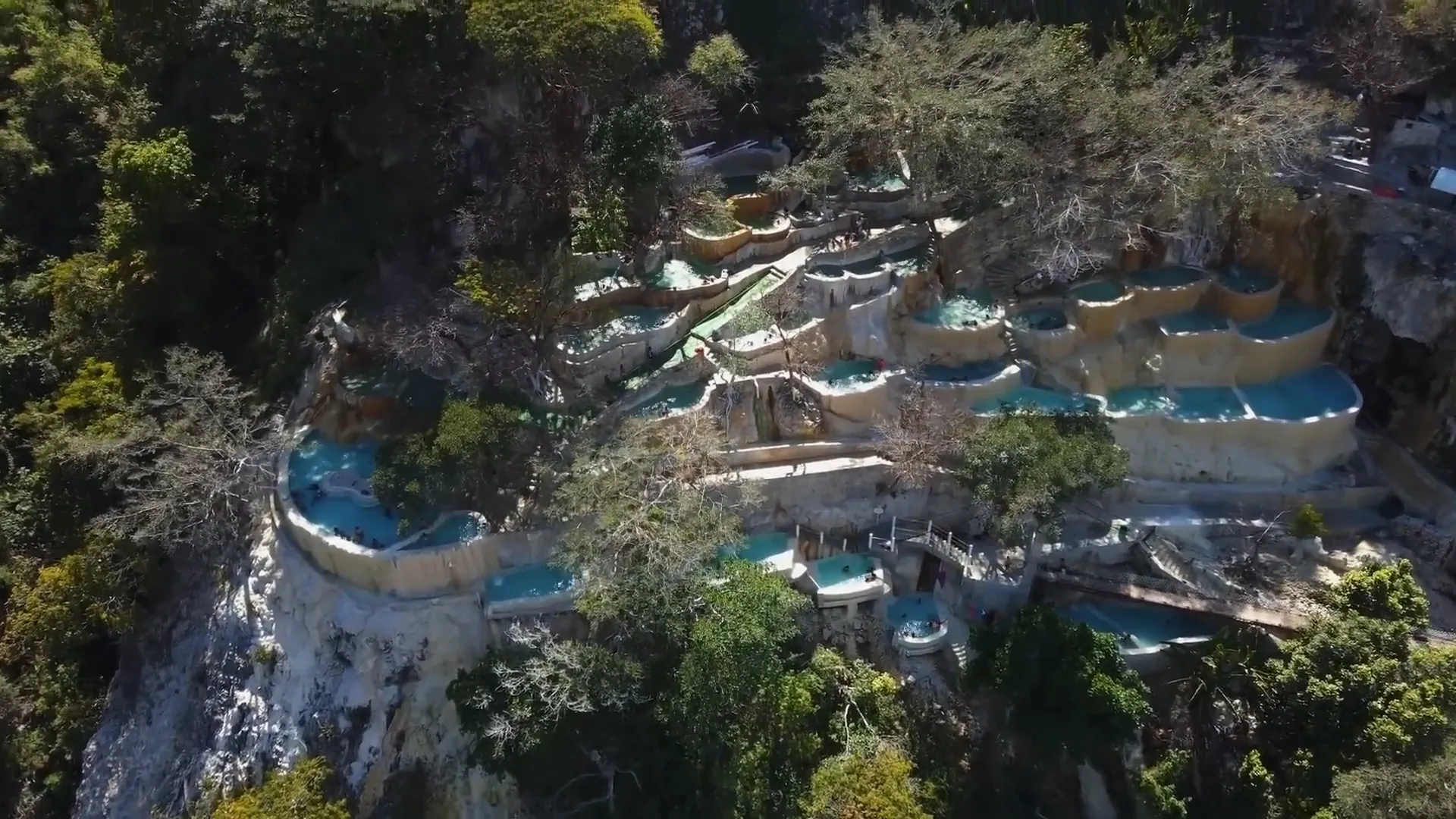 Turquoise pools in Tolantongo